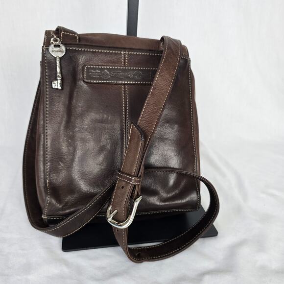 Fossil Vintage Leather Crossbody Brown #75082 - Picture 2 of 16